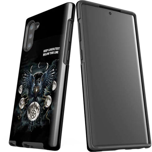 Crow and Moon Phases by Sarah Richter Galaxy Note 10 Pro Case