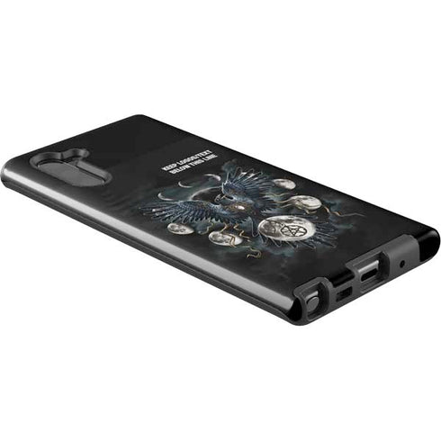Crow and Moon Phases by Sarah Richter Galaxy Note 10 Pro Case