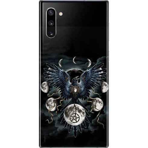 Crow and Moon Phases by Sarah Richter Galaxy Note 10 Skin