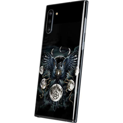 Crow and Moon Phases by Sarah Richter Galaxy Note 10 Skin