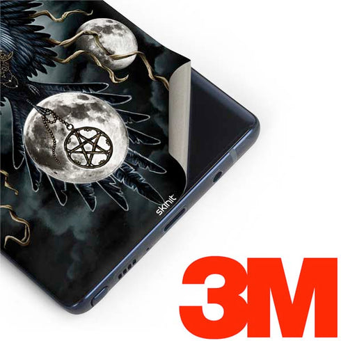 Crow and Moon Phases by Sarah Richter Galaxy Note 9 Skin