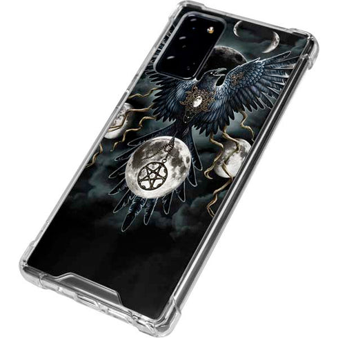 Crow and Moon Phases by Sarah Richter Galaxy Note20 5G Clear Case