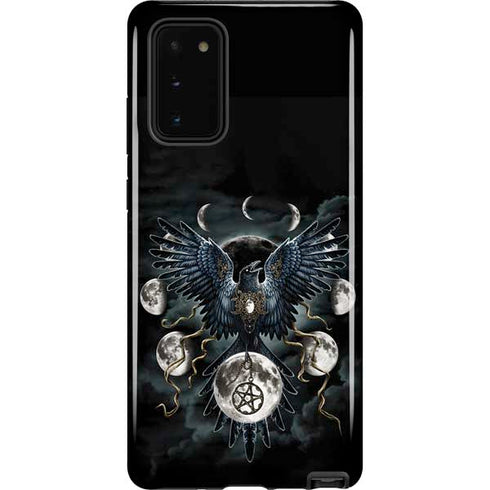 Crow and Moon Phases by Sarah Richter Galaxy Note20 5G Pro Case