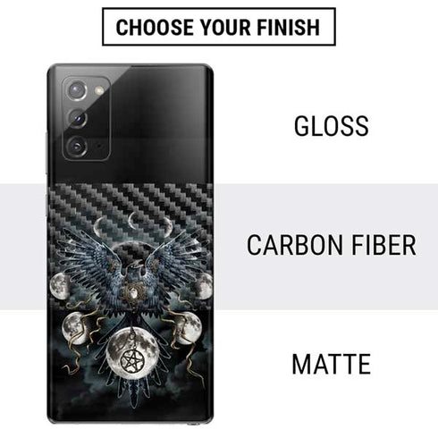 Crow and Moon Phases by Sarah Richter Galaxy Note20 5G Skin