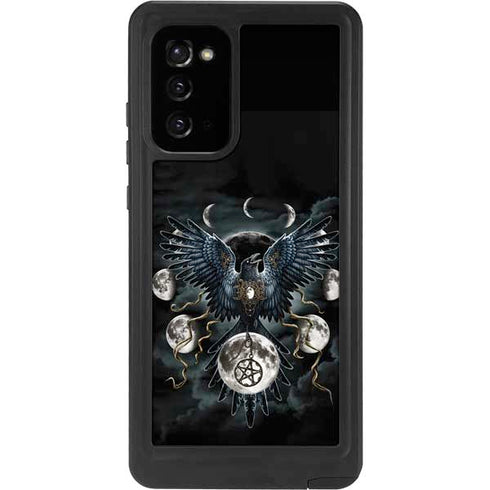 Crow and Moon Phases by Sarah Richter Galaxy Note20 5G Waterproof Case