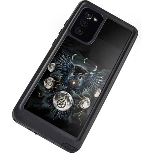 Crow and Moon Phases by Sarah Richter Galaxy Note20 5G Waterproof Case