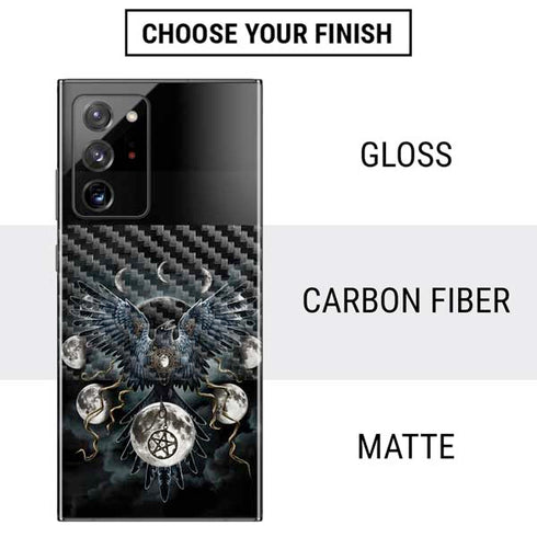 Crow and Moon Phases by Sarah Richter Galaxy Note20 Ultra 5G Skin