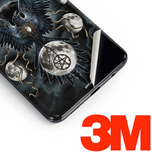 Crow and Moon Phases by Sarah Richter Galaxy S10 Skin