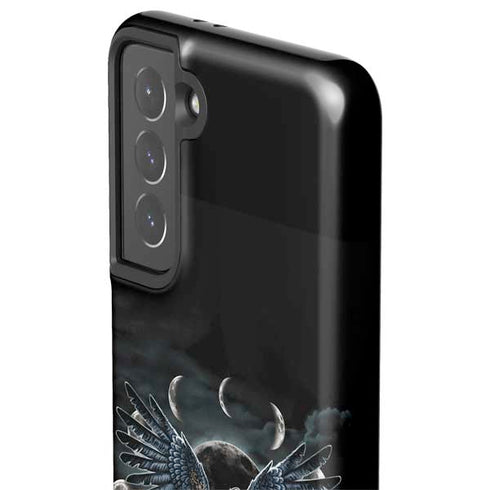 Crow and Moon Phases by Sarah Richter Galaxy S21 5G Pro Case