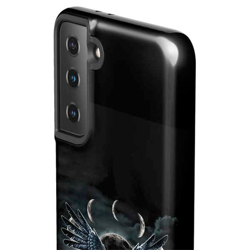 Crow and Moon Phases by Sarah Richter Galaxy S21 FE Pro Case