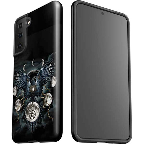 Crow and Moon Phases by Sarah Richter Galaxy S21 FE Pro Case