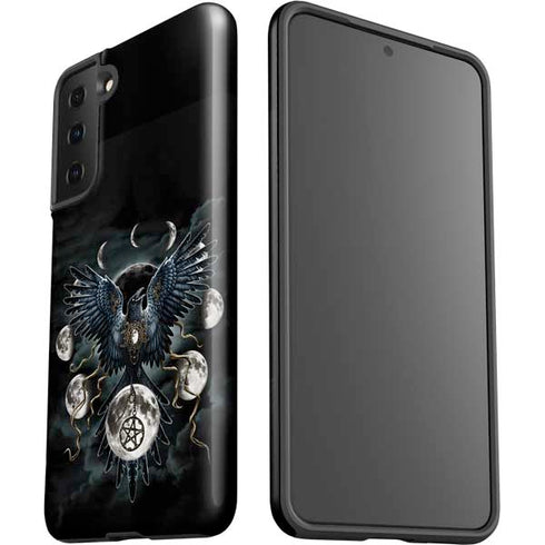 Crow and Moon Phases by Sarah Richter Galaxy S21 Plus 5G Pro Case