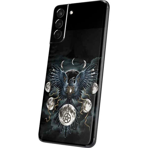 Crow and Moon Phases by Sarah Richter Galaxy S21 Plus 5G Skin