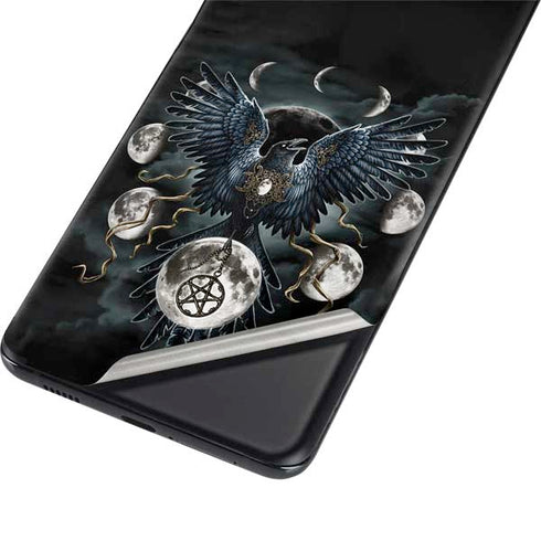 Crow and Moon Phases by Sarah Richter Galaxy S21 Plus 5G Skin