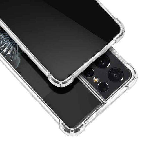 Crow and Moon Phases by Sarah Richter Galaxy S21 Ultra 5G Clear Case