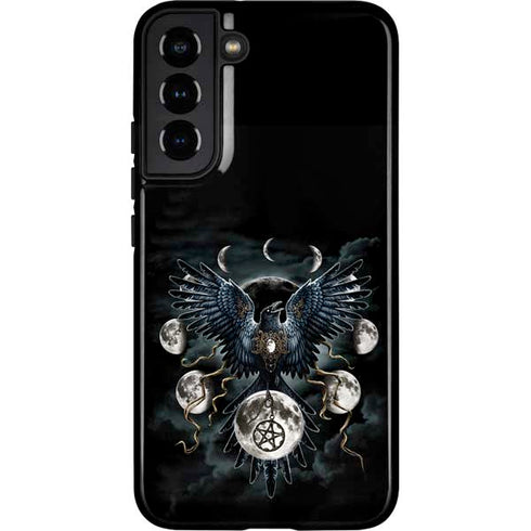 Crow and Moon Phases by Sarah Richter Galaxy S22 Plus Pro Case