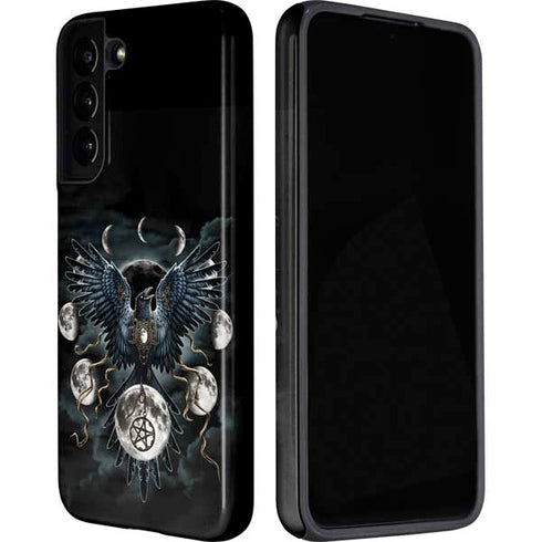 Crow and Moon Phases by Sarah Richter Galaxy S22 Plus Pro Case