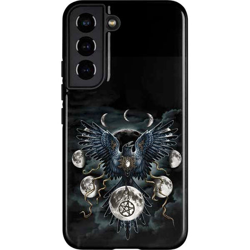 Crow and Moon Phases by Sarah Richter Galaxy S22 Pro Case