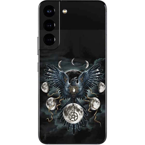 Crow and Moon Phases by Sarah Richter Galaxy S22 Skin