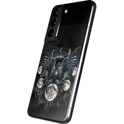 Crow and Moon Phases by Sarah Richter Galaxy S22 Skin