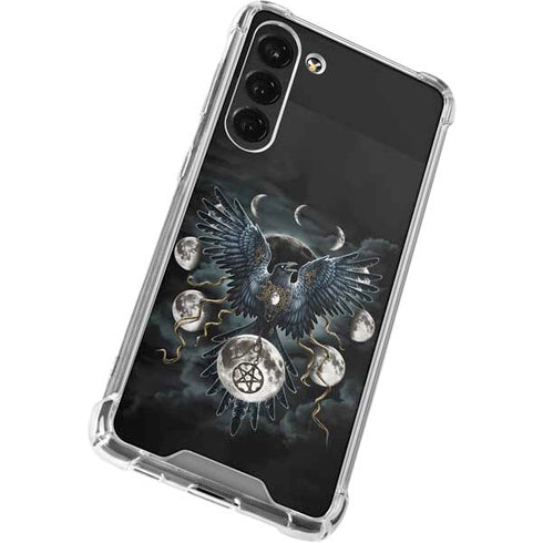Crow and Moon Phases by Sarah Richter Galaxy S23 Plus Clear Case