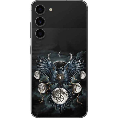 Crow and Moon Phases by Sarah Richter Galaxy S23 Plus Skin