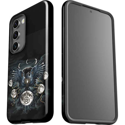 Crow and Moon Phases by Sarah Richter Galaxy S23 Pro Case