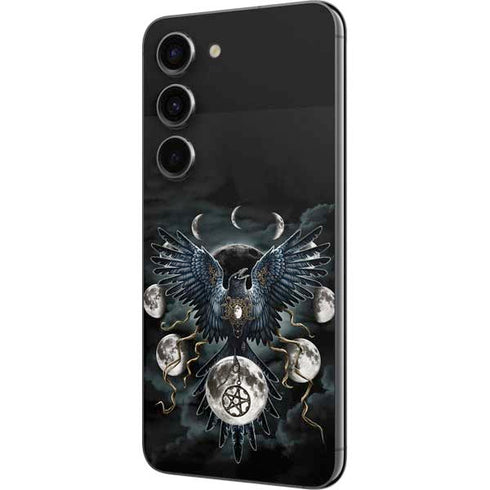 Crow and Moon Phases by Sarah Richter Galaxy S23 Skin