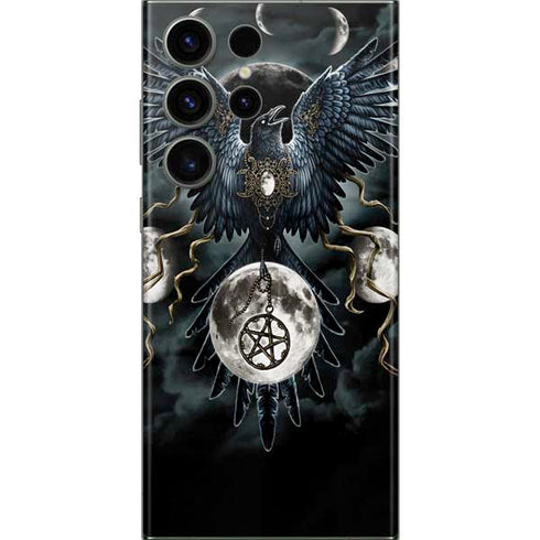 Crow and Moon Phases by Sarah Richter Galaxy S23 Ultra Skin