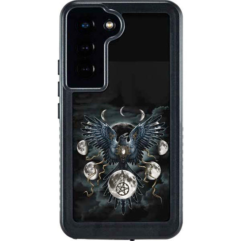 Crow and Moon Phases by Sarah Richter Galaxy S23 Waterproof Case
