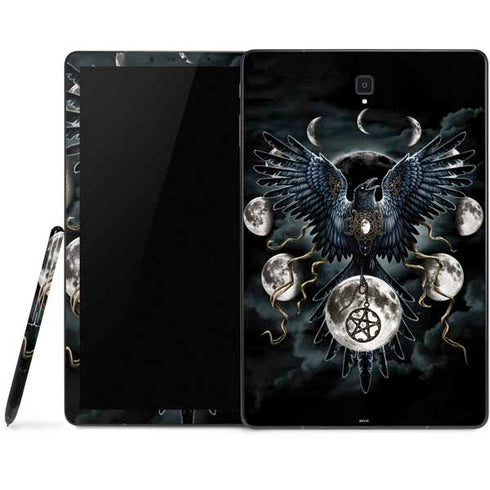 Crow and Moon Phases by Sarah Richter Samsung Galaxy Tab Skin