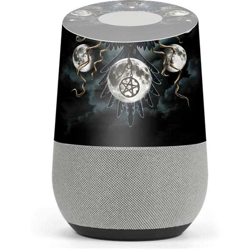 Crow and Moon Phases by Sarah Richter Google Home Skin
