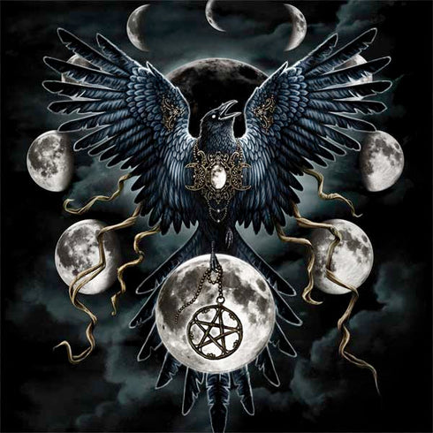 Crow and Moon Phases by Sarah Richter Dell Inspiron Skin