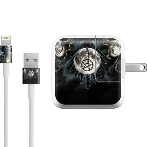 Crow and Moon Phases by Sarah Richter iPad Charger (10W USB) Skin