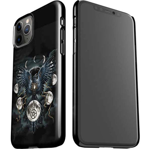 Crow and Moon Phases by Sarah Richter iPhone 11 Pro Lite Case