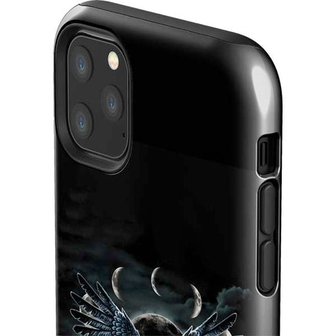 Crow and Moon Phases by Sarah Richter iPhone 11 Pro Max Impact Case