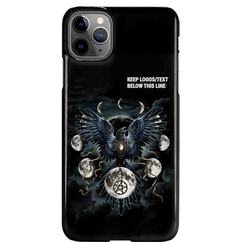 Crow and Moon Phases by Sarah Richter iPhone 11 Pro Max Lite Case