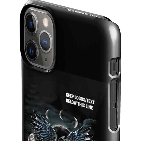 Crow and Moon Phases by Sarah Richter iPhone 11 Pro Max Lite Case