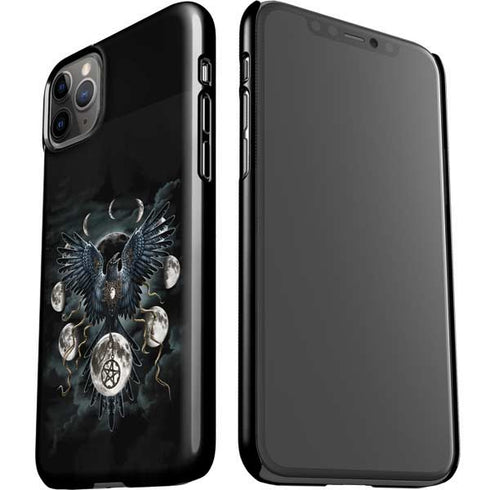 Crow and Moon Phases by Sarah Richter iPhone 11 Pro Max Lite Case