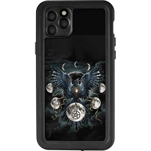 Crow and Moon Phases by Sarah Richter iPhone 11 Pro Max Waterproof Case