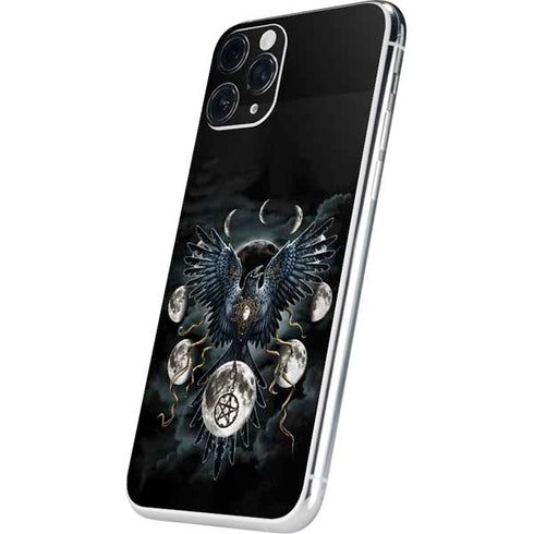 Crow and Moon Phases by Sarah Richter iPhone 11 Pro Skin