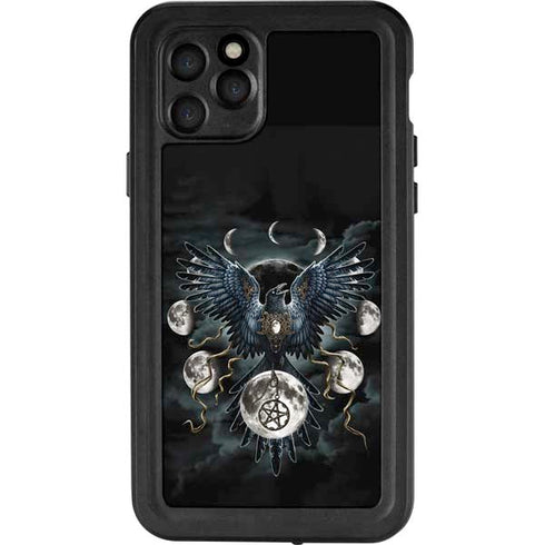Crow and Moon Phases by Sarah Richter iPhone 11 Pro Waterproof Case