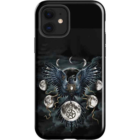 Crow and Moon Phases by Sarah Richter iPhone 12 Impact Case