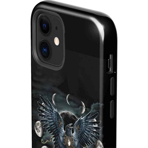 Crow and Moon Phases by Sarah Richter iPhone 12 Impact Case