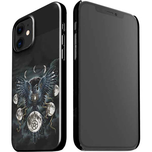 Crow and Moon Phases by Sarah Richter iPhone 12 Mini Lite Case