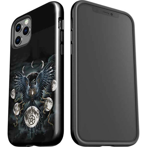 Crow and Moon Phases by Sarah Richter iPhone 12 Pro Impact Case