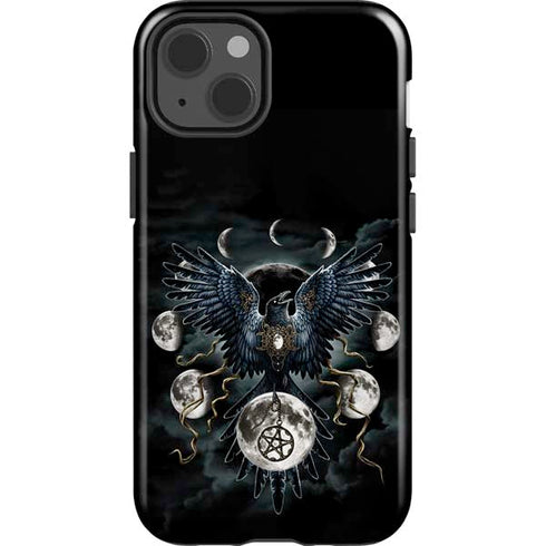 Crow and Moon Phases by Sarah Richter iPhone 13 Impact Case