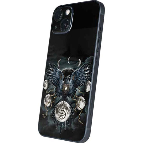 Crow and Moon Phases by Sarah Richter iPhone 13 Skin