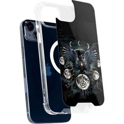 Crow and Moon Phases by Sarah Richter iPhone 14 MagSafe Case