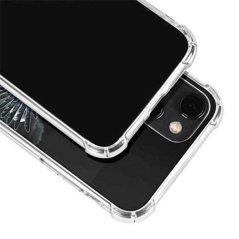 Crow and Moon Phases by Sarah Richter iPhone 15 Plus Clear Case